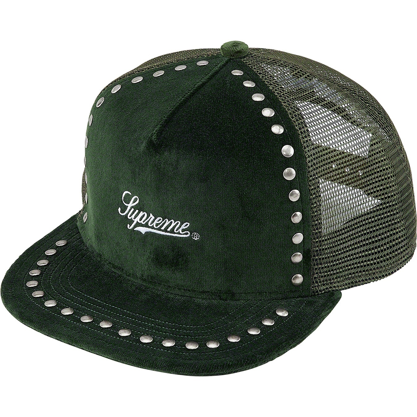 Studded Velvet Mesh Back 5-Panel view 4